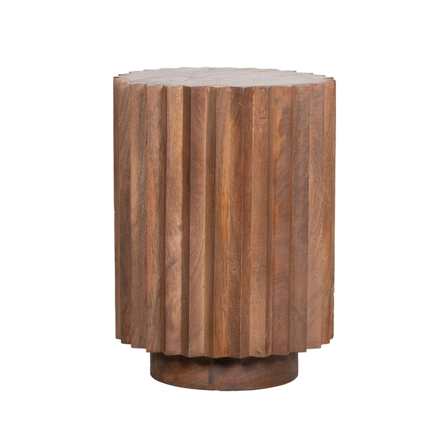 LABEL51 - Bijzettafel Novan 35x35x48 cm - Nature Smooth Mangohout