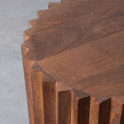 LABEL51 - Bijzettafel Novan 35x35x48 cm - Nature Smooth Mangohout