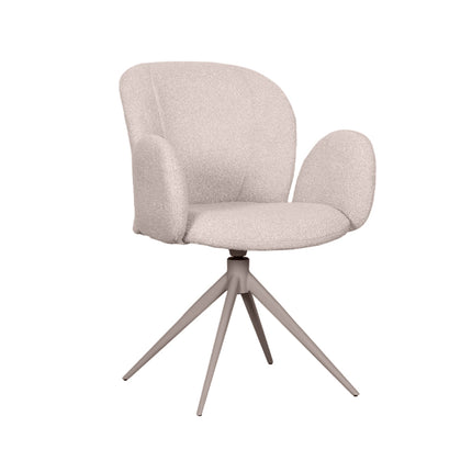 LABEL51 - Eetkamerstoel Kimball 59x61x86 cm - Naturel Boucle | Taupe Metaal