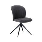 LABEL51 - Eetkamerstoel Kimo 49x62x85 cm - Antraciet Cosmo | Zwart Metaal