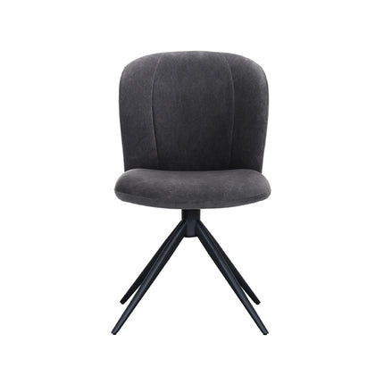 LABEL51 - Eetkamerstoel Kimo 49x62x85 cm - Antraciet Cosmo | Zwart Metaal