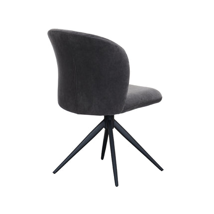 LABEL51 - Eetkamerstoel Kimo 49x62x85 cm - Antraciet Cosmo | Zwart Metaal