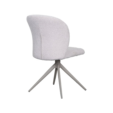 LABEL51 - Eetkamerstoel Kimo 49x62x85 cm - Naturel Boucle | Taupe Metaal