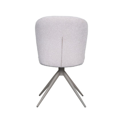 LABEL51 - Eetkamerstoel Kimo 49x62x85 cm - Naturel Boucle | Taupe Metaal