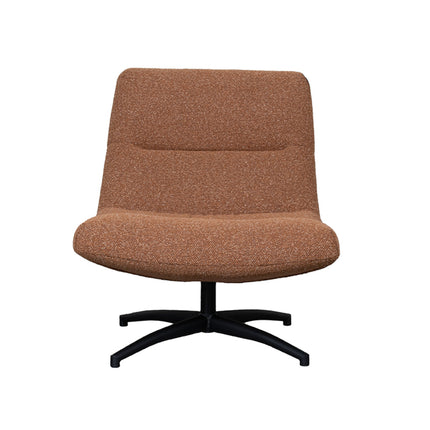 LABEL51 - Draaifauteuil Calix 77x93x88 cm - Coral Royal Boucle | Zwart Metaal