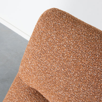LABEL51 - Draaifauteuil Calix 77x93x88 cm - Coral Royal Boucle | Zwart Metaal