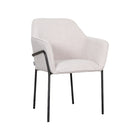 LABEL51 - Eetkamerstoel Dexter 66x62x85 cm - Naturel Boucle | Zwart Metaal