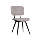 LABEL51 - Eetkamerstoel Liva 49x60x87 cm - Stone Elite | Zwart Metaal