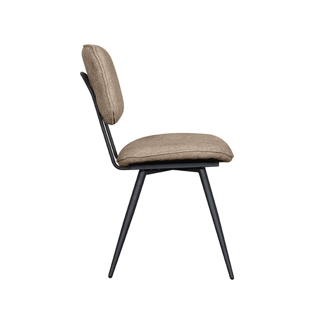 LABEL51 - Eetkamerstoel Liva 49x60x87 cm - Clay Elite | Zwart Metaal