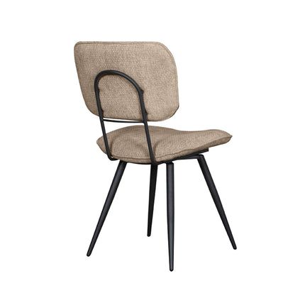 LABEL51 - Eetkamerstoel Liva 49x60x87 cm - Clay Elite | Zwart Metaal