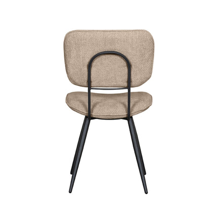 LABEL51 - Eetkamerstoel Liva 49x60x87 cm - Clay Elite | Zwart Metaal