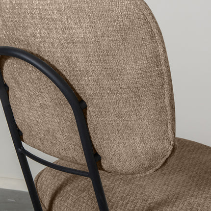 LABEL51 - Eetkamerstoel Liva 49x60x87 cm - Clay Elite | Zwart Metaal