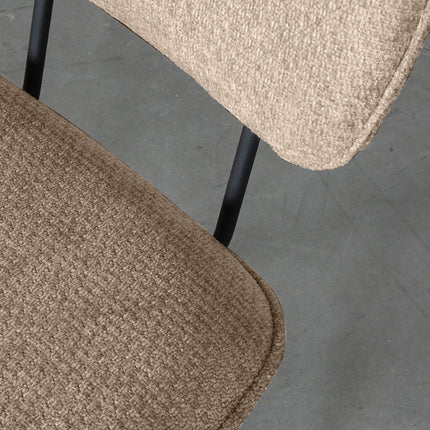 LABEL51 - Eetkamerstoel Liva 49x60x87 cm - Clay Elite | Zwart Metaal