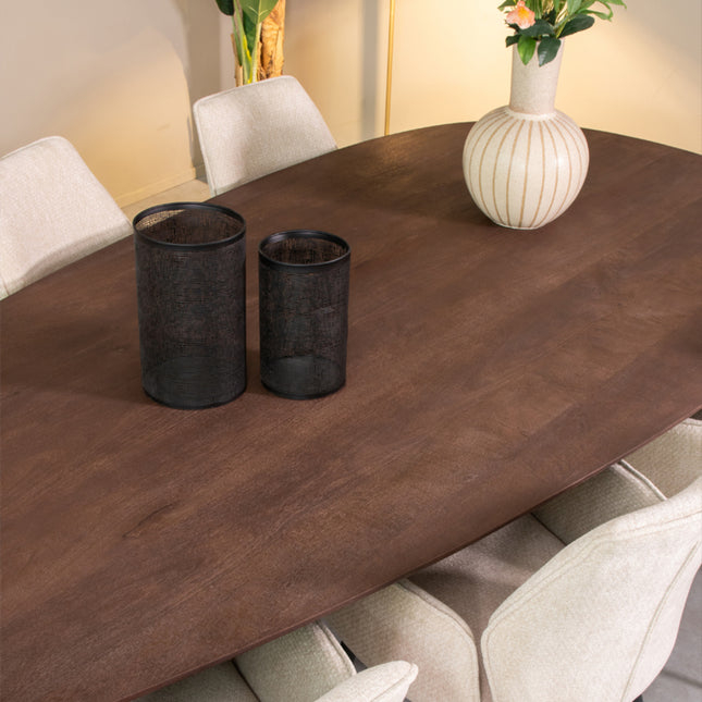 LABEL51 - Eettafel Wow 240x110x75 cm - Espresso Mangohout
