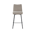 LABEL51 - Barkruk Lennon 46x55x96 cm - Naturel Royal Boucle | Zwart Metaal