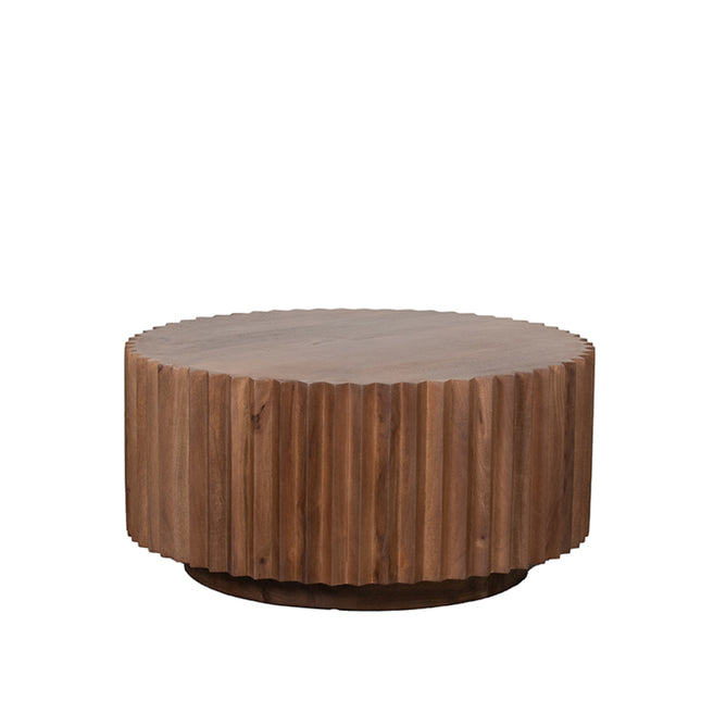 LABEL51 - Salontafel Novan 70x70x34 cm - Nature Smooth Mangohout