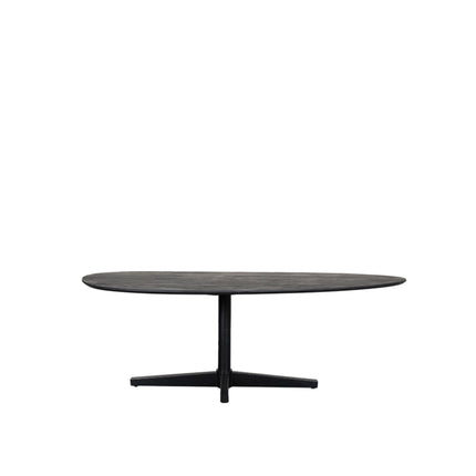 LABEL51 - Eettafel Rosie 180x100x76 cm - Zwart Mangohout | Zwart Metaal