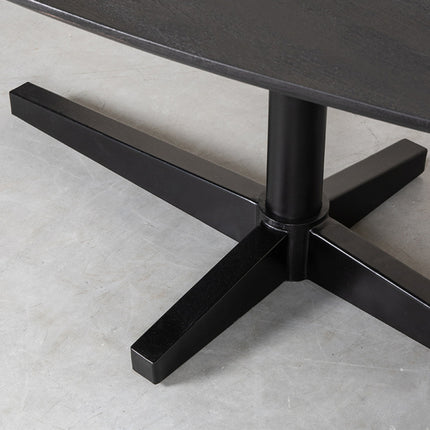LABEL51 - Eettafel Rosie 180x100x76 cm - Zwart Mangohout | Zwart Metaal