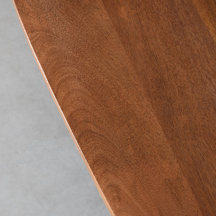 LABEL51 - Eettafel Rosie 180x100x76 cm - Nature Smooth Mangohout | Zwart Metaal