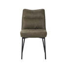 LABEL51 - Eetkamerstoel Lennon 50x65x89 cm - Moss Micro Suede | Zwart Metaal