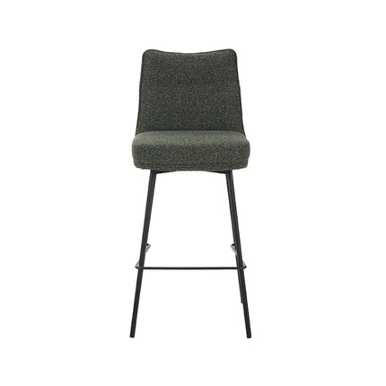 LABEL51 - Barkruk Lennon 46x55x107 cm - Forest Royal Boucle | Zwart Metaal