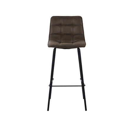 LABEL51 - Barkruk Bistro 44x51x105 cm - Moss Micro Suede | Zwart Metaal