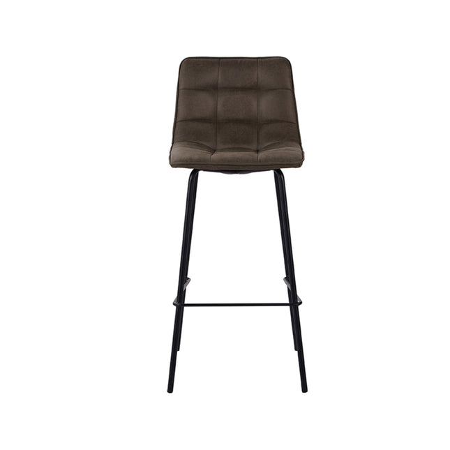 LABEL51 - Barkruk Bistro 44x51x105 cm - Moss Micro Suede | Zwart Metaal