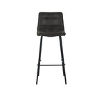 LABEL51 - Barkruk Bistro 44x51x105 cm - Antraciet Micro Suede | Zwart Metaal