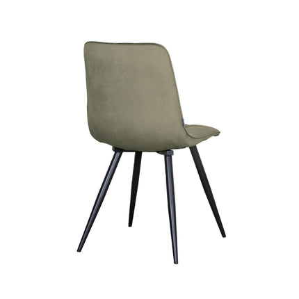 LABEL51 - Eetkamerstoel Bistro 46x59x86 cm - Hunter Fluweel | Zwart Metaal