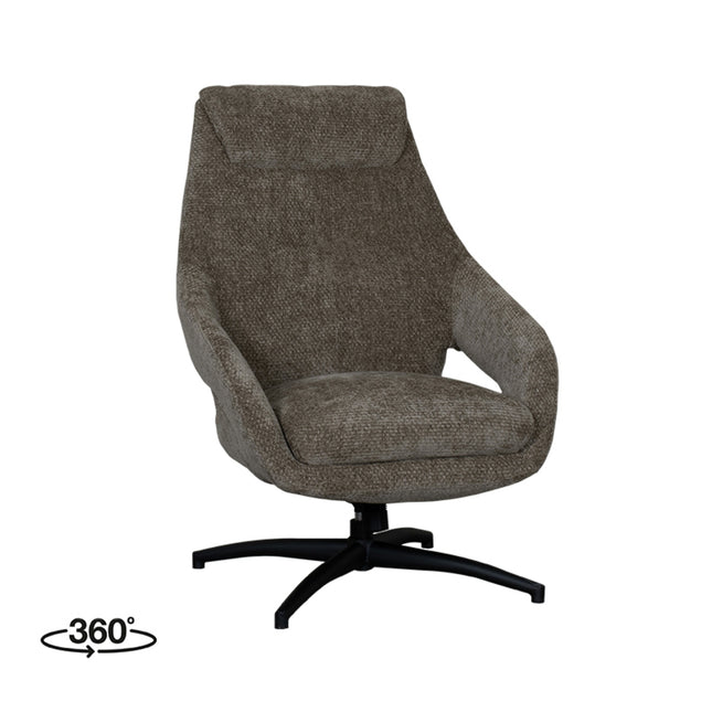 LABEL51 - Draaifauteuil Maxwell 75x84x108 cm - Hunter Elite | Zwart Metaal