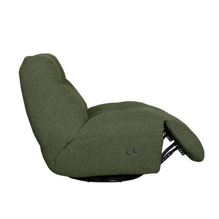 LABEL51 - Elektrische Fauteuil Relax and Recharge 90x110x95 cm - Forest Royal Boucle | Zwart Metaal