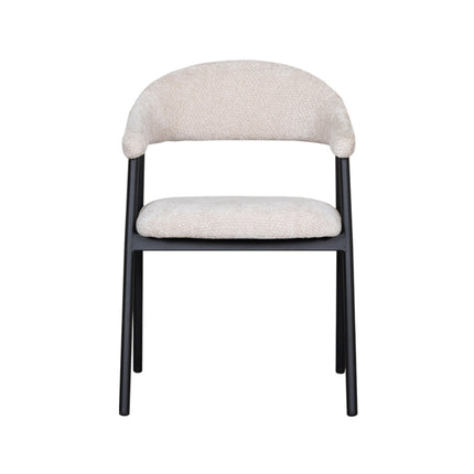 LABEL51 - Eetkamerstoel Amaze 54x54x80 cm - Naturel Elite | Zwart Metaal