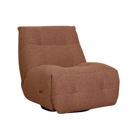 LABEL51 - Elektrische Fauteuil Relax and Recharge 90x110x95 cm - Coral Royal Boucle | Zwart Metaal
