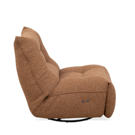 LABEL51 - Elektrische Fauteuil Relax and Recharge 90x110x95 cm - Coral Royal Boucle | Zwart Metaal