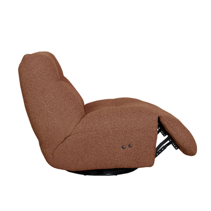 LABEL51 - Elektrische Fauteuil Relax and Recharge 90x110x95 cm - Coral Royal Boucle | Zwart Metaal
