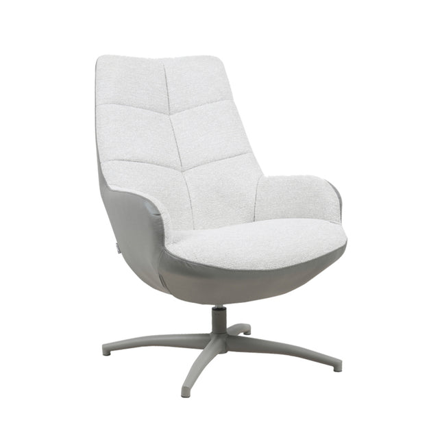 LABEL51 - Draaifauteuil Winston 73x82x106 cm - Forest Microvezel | Naturel Canyon | Taupe Metaal