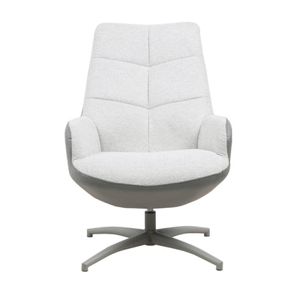 LABEL51 - Draaifauteuil Winston 73x82x106 cm - Forest Microvezel | Naturel Canyon | Taupe Metaal