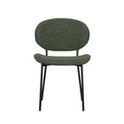 LABEL51 - Eetkamerstoel Senn 59x53x85cm - Forest Royal Boucle | Zwart Metaal
