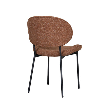 LABEL51 - Eetkamerstoel Senn 59x53x85cm - Coral Royal Boucle | Zwart Metaal