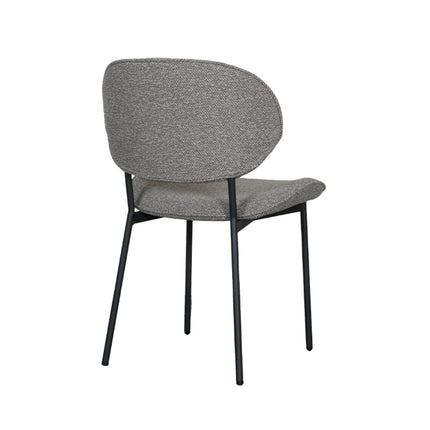 LABEL51 - Eetkamerstoel Senn 59x53x85cm - Mushroom Royal Boucle | Zwart Metaal