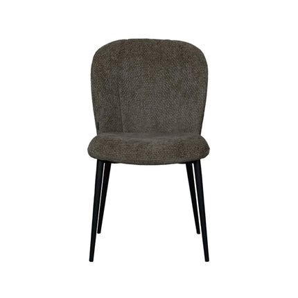 LABEL51 - Eetkamerstoel Vino 49x62x85 cm - Hunter Elite | Zwart Metaal