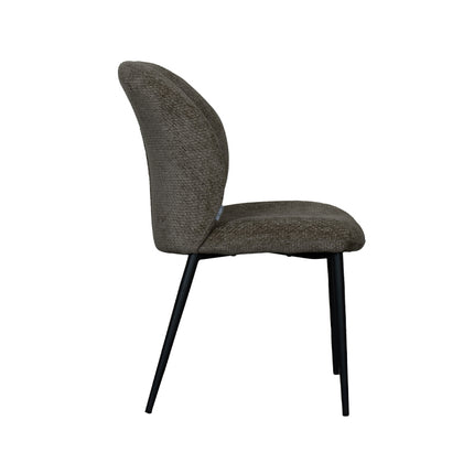LABEL51 - Eetkamerstoel Vino 49x62x85 cm - Hunter Elite | Zwart Metaal