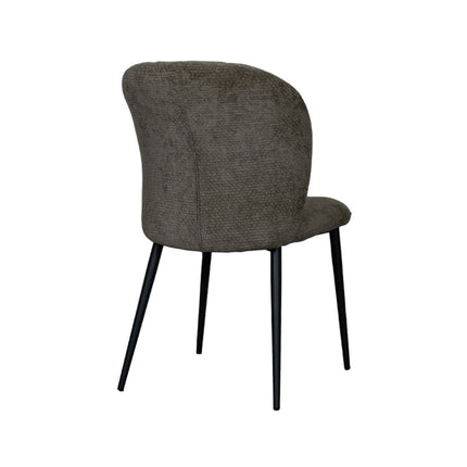 LABEL51 - Eetkamerstoel Vino 49x62x85 cm - Hunter Elite | Zwart Metaal