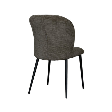 LABEL51 - Eetkamerstoel Vino 49x62x85 cm - Hunter Elite | Zwart Metaal