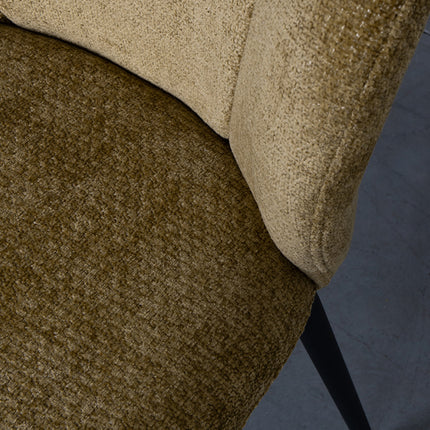 LABEL51 - Eetkamerstoel Vino 49x62x85 cm - Mustard Elite | Zwart Metaal