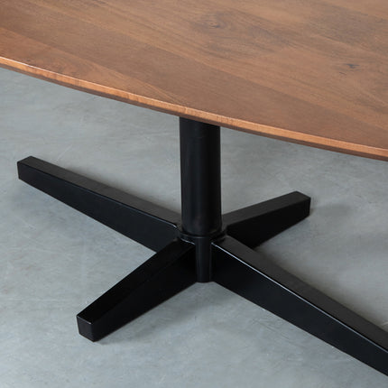 LABEL51 - Eettafel Rosie 220x110x76 cm - Nature Smooth Mangohout | Zwart Metaal