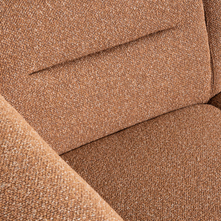 LABEL51 - Hoekbank Bolzano Links 270x227x80 cm - Coral Royal Boucle | Zwart Metaal