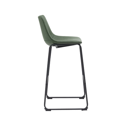 LABEL51 - Barkruk Risto 47x56x102 cm - Hunter Kunstleder | Zwart Metaal