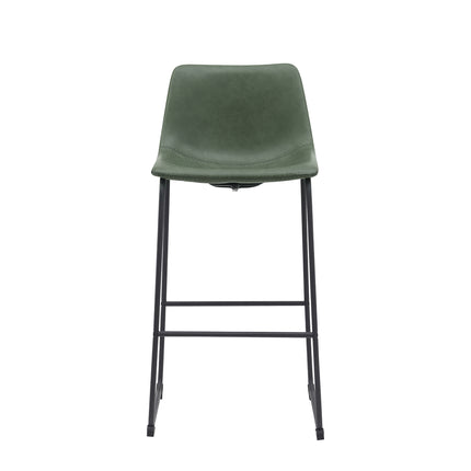 LABEL51 - Barkruk Risto 47x56x102 cm - Hunter Kunstleder | Zwart Metaal