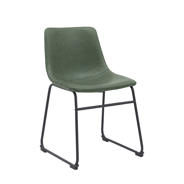 LABEL51 - Eetkamerstoel Risto 47x55x79 cm - Hunter Kunstleder | Zwart Metaal